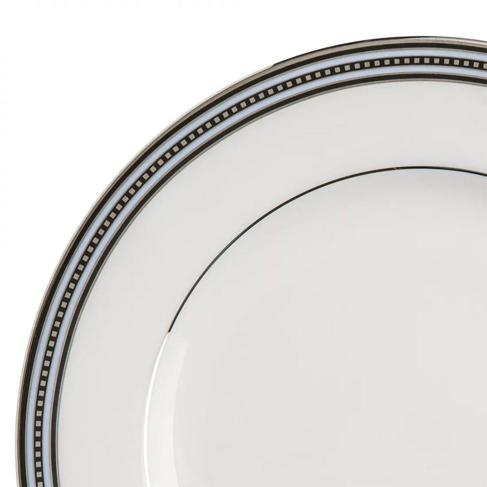 Тарелка пирожковая Noritake Богарт платиновый 16,5 см, фарфор костяной