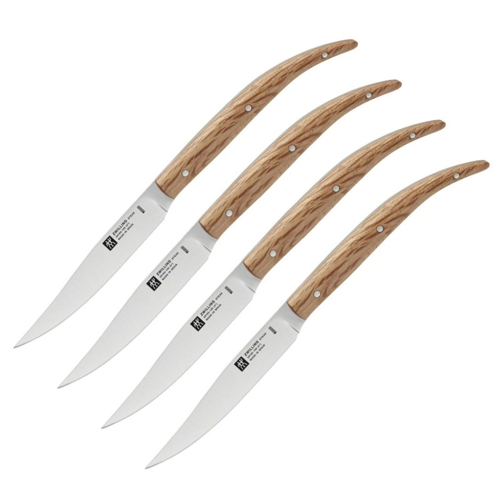 Набор стейковых ножей 4 пр. с рукояткой из дуба, Steak, Zwilling в онлайн-магазине качественной посуды Этикет с доставкой по всей России