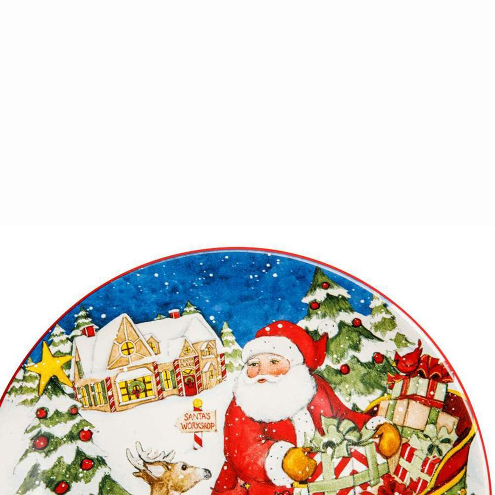 Тарелка десертная Зайчонок и бельчонок 23 см Certified Int. Мастерская Санта-Клауса