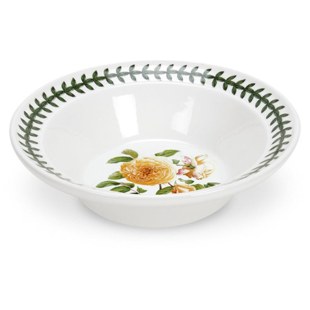 Тарелка для каши Portmeirion "Ботанический сад. Розы. Джорджия, желтая роза" 15см