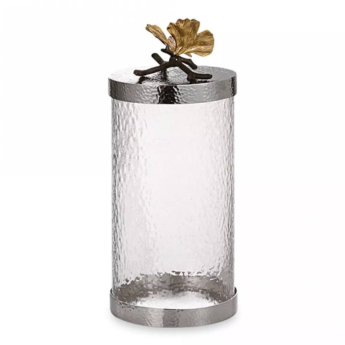 Банка для сыпучих продуктов Michael Aram Бабочки гинкго 29 см, стекло