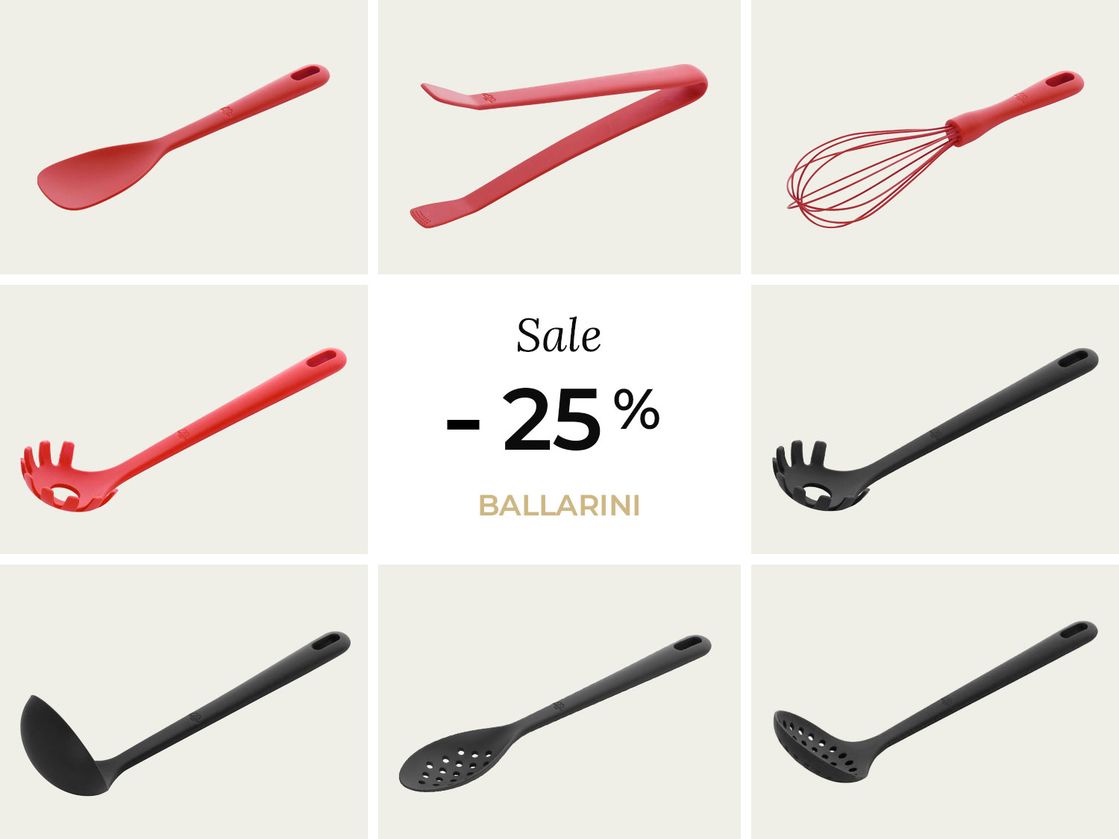 Скидки -25% на кухонные инструменты Ballarini