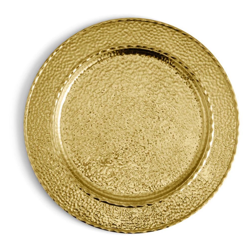 Тарелка подстановочная Michael Aram Текстура 32 см, сталь нержавеющая, золотистая