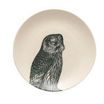Тарелка закусочная 21,6 см Costa Nova Elements Fauna Сова бежевая