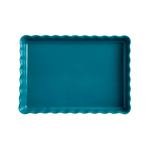 Керамическая форма для пирога прямоугольная, 24х34 см, цвет: лазурь, Emile Henry