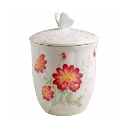 Банка с крышкой для сыпучих продуктов, 15 см, LEN-1-813478, Бабочки на лугу, Lenox