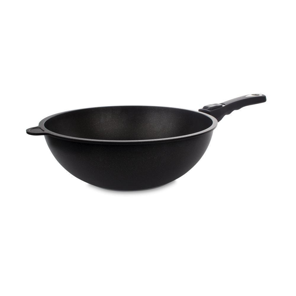 Алюминиевый вок со съемной ручкой, с антипригарным покрытием, 28 см, 2.2 л, Frying Pans, AMT Gastroguss