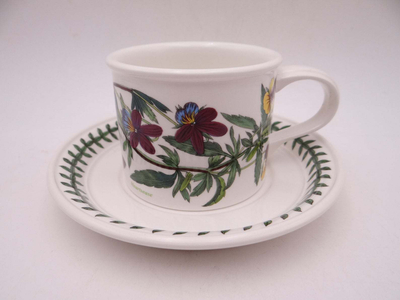 Чашка чайная с блюдцем Portmeirion "Ботанический сад. Фиалка трехцветная" 200мл