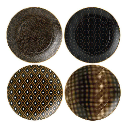 Набор тарелок закусочных Wedgwood Аррис Акцент 20 см, 4 шт, фарфор