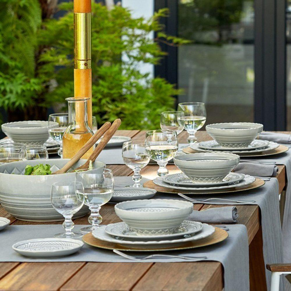 Тарелка обеденная 27,7 см Costa Nova Cristal серая