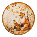 Тарелка десертная Лисички 21,5 см Certified Int. Сосновый лес