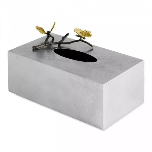 Салфетница Michael Aram Бабочки Гинкго 22х12х12 см, латунь, сталь нержавеющая