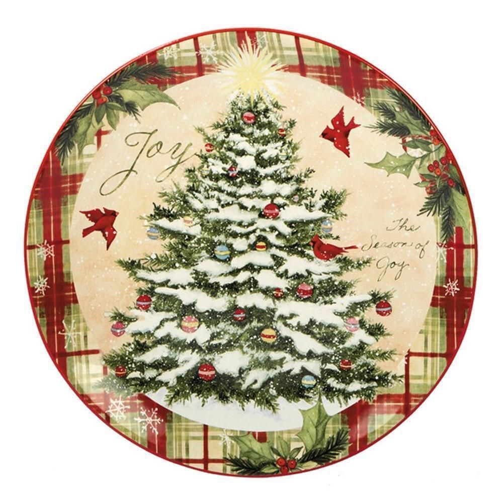Тарелка подстановочная 33 см Certified Int. Праздничные пожелания