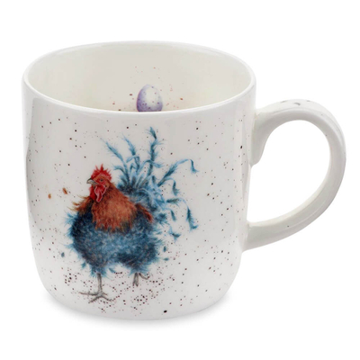 Фарфоровая кружка для чая и кофе "Забавная фауна. Король курятника (Петух)", 310 мл, Royal Worcester