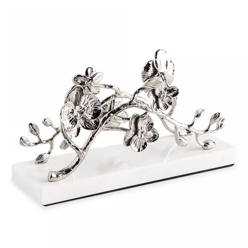 Салфетница Michael Aram Белая орхидея 20 см, мрамор