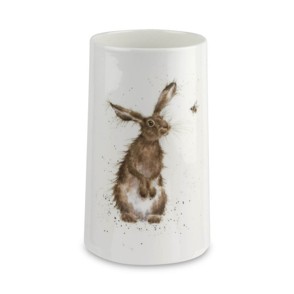 Фарфоровая ваза "Забавная фауна. Заяц и пчела", 17 см, Wrendale Designs, Royal Worcester