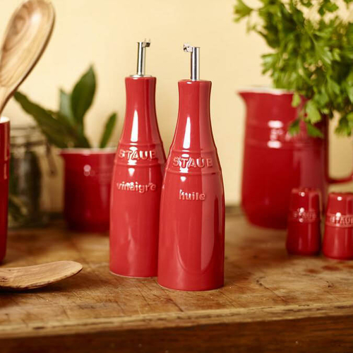 Набор дозаторов для масла и уксуса 250 мл, керамика, вишнево-красный, 40511-788, Ceramics, Staub