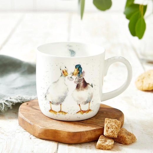 Кружка "Забавная фауна. Влюблённые утки", Wrendale Designs, Royal Worcester
