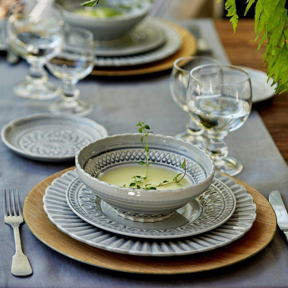 Тарелка обеденная 27,7 см Costa Nova Cristal серая