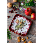 Тарелка пирожковая квадратная Зеленый виноград 15х15 см Certified Int. Секреты Виноделов